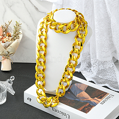 1 шт. акриловые кубинские цепочки для мужчин&nbsp;NJEW-SP0001-09B-G