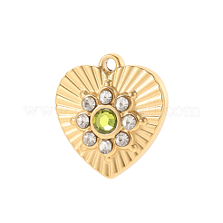 Pendentifs en acier inoxydable 304 micro pavés de zircones cubiques transparentes&nbsp;STAS-OY019-73G