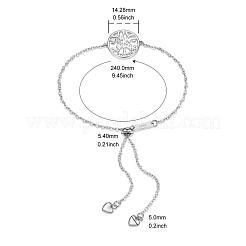 Braccialetti con cursore in argento sterling placcato rodio 925&nbsp;JB619A