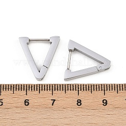 Серьги-кольца из нержавеющей стали 304 с треугольными вставками&nbsp;EJEW-P324-01P