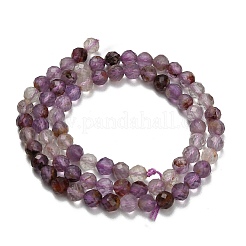 Stränge aus natürlichen violetten Phantomquarz-/violetten Lodolithquarzperlen&nbsp;G-L661-A01-5mm