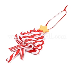 Рождественская елка леденец ручной работы подвеска из полимерной глины украшения HJEW-P017-02C