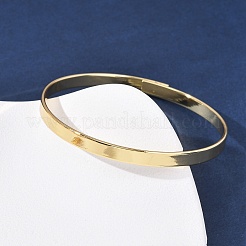 Простые латунные браслеты&nbsp;BJEW-C140-30G