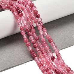 Природного зеленого нефрита нитей бисера G-B128-A06-01