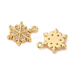 Рождественские латунные подвески с микропаве из прозрачных кубических цирконий KK-B160-41G-02