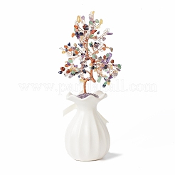 Чипсы из натуральных драгоценных камней с латунной проволокой DJEW-B007-01D