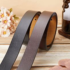 レザー時計バンド  鉄ねじ付き  ココナッツブラウン  125x3.75~3.9x0.35cm&nbsp;FIND-WH0110-853A