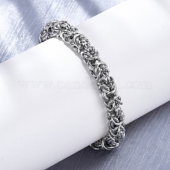 Браслеты из византийских цепей из нержавеющей стали 304 для женщин и мужчин BJEW-R018-16P