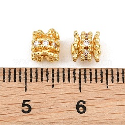 Messing Micro Pave klare Zirkonia Perlen&nbsp;CU-CBAF1EE-07A-G