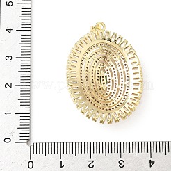 Латунные микропаве прозрачные подвески с фианитом&nbsp;KK-B141-41G