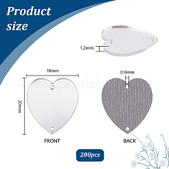 200 шт. зеркальный эффект акриловые пришивные стразы DIY-PH0021-95A