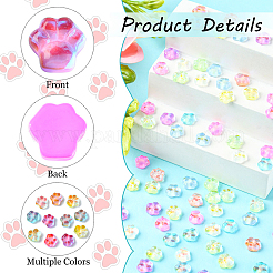 Кабошоны из смолы с принтом кошачьей лапы&nbsp;RESI-CJ0002-91