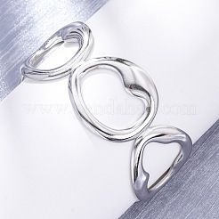 Браслеты-манжеты из нержавеющей стали 304 для женщин&nbsp;LS-BJEW-D306-07P