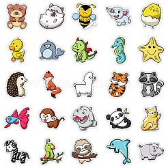 50 шт. водонепроницаемые бумажные наклейки с изображением мультяшных животных STIC-R001-10