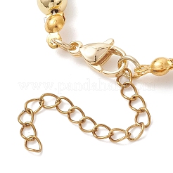 Браслеты из латунных круглых бусин для женщин&nbsp;BJEW-JB12798-01