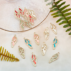 20шт 5 цвета подвески из цинкового сплава с эмалью&nbsp;ENAM-SC0002-62