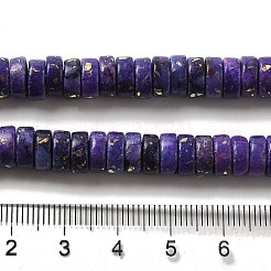 天然ドロマイトビーズ連売り  合成オパールと  染め  ディスク  ヒシビーズ  パープル  8x3.5mm  穴：0.8mm  約118~120個/連  15.94''（40.5センチメートル）&nbsp;G-K350-B01-03F