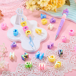 52 Stück 26 Stile UV-Beschichtung undurchsichtige europäische Acrylperlen&nbsp;OACR-TA0004-81