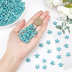 10 нити синтетических бирюзовых бусин нити G-OC0002-12