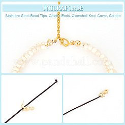 Наконечники бусин из нержавеющей стали 304&nbsp;STAS-UN0002-38A