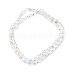 Transparentes perles de verre de galvanoplastie brins&nbsp;EGLA-I017-03-AB05