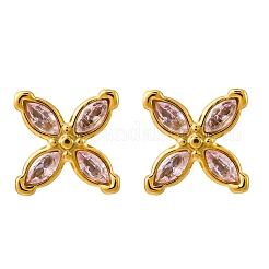 Pendientes de botón de acero inoxidable 304&nbsp;X-EJEW-C135-01G-04