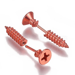 Серьги-гвоздики из нержавеющей стали 304 с вакуумным покрытием PVD в стиле унисекс&nbsp;LS-EJEW-F261-01E