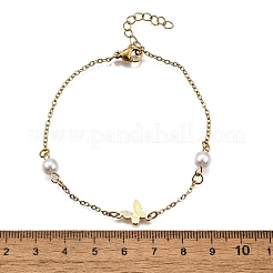 Браслеты-бабочки из нержавеющей стали 304&nbsp;BJEW-C098-01C-G