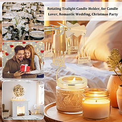Вращающиеся подсвечники из нержавеющей стали для торта на день рождения DIY-WH0488-99