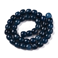 Gefärbt natürlichen weißen Jade Perlen Stränge&nbsp;G-T138-S05