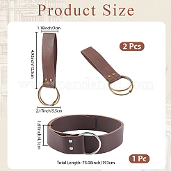 1 Stück Wickelgürtel aus PU-Leder mit Kette&nbsp;AJEW-CL0003-70A