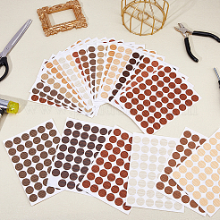 24 лист самоклеящихся ПВХ-наклеек для отверстий под винты&nbsp;DIY-FH0010-35