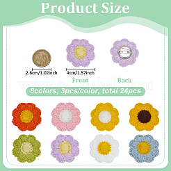 24 шт. 8-х цветные полиэстеровые железные булавки для лацканов одежды рюкзака&nbsp;JEWB-FG0001-56