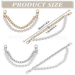 2 шт. 2-цветные ремни для сумок с бусинами из искусственного жемчуга&nbsp;FIND-LP0004-55