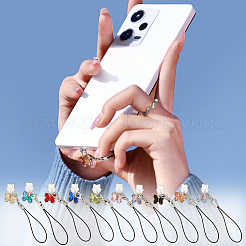 10 шт. ремешки для мобильного телефона из сплава стекла&nbsp;HJEW-OC00121