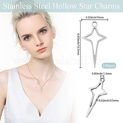 100 шт. подвески из нержавеющей стали 201&nbsp;STAS-BBC0008-31