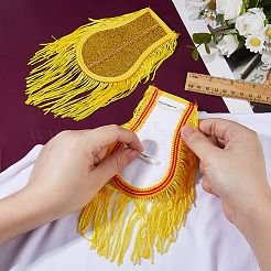 1 пара погон с кисточками из ткани&nbsp;DIY-FH0009-75A