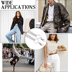 Ремни из сплава многослойные цепные для брюк AJEW-WH20018-128P