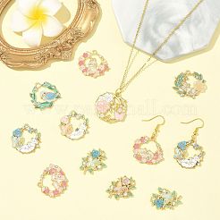 20pcs 10 styles de pendentifs en émail en alliage&nbsp;ENAM-FS0004-09