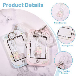 4 шт. 4 стиля прямоугольный держатель для фотокарточек из акрила и пластика для животных HJEW-CA0001-74