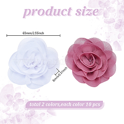 20 шт. 2-х цветные аксессуары для цветочного орнамента из полиэстера&nbsp;DIY-AR0004-39