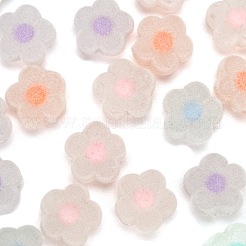 30 шт. Флокированные акриловые бусины MACR-FS0001-07