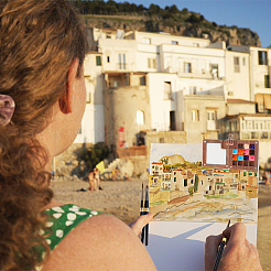 Портативный набор принадлежностей для акварели AJEW-PH0011-28