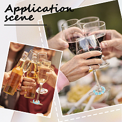 Окрашенные распылением хрустящие бокалы для бокалов для вина AJEW-SC0002-17