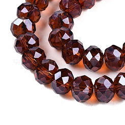 Стеклянные бусины с гальваническим покрытием &nbsp;EGLA-A034-T8mm-A36