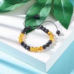 Braccialetto di perline intrecciate con diffusore di oli essenziali per aromaterapia per ragazze donne&nbsp;BJEW-JB06905