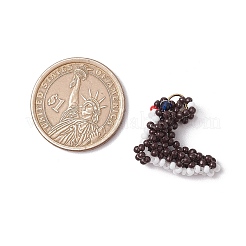 Подвески в виде белки из стеклянного бисера&nbsp;PALLOY-MZ00584