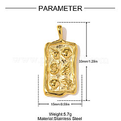 Подвески из нержавеющей стали 304&nbsp;STAS-OY010-17G