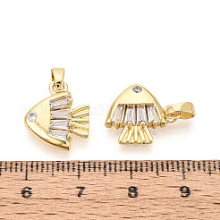 Латунные микропаве прозрачные кубические циркониевые подвески&nbsp;KK-N259-14G