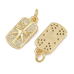 Messing micro pave klar zirkonia charme&nbsp;LS-ZIRC-L076-055G-1
